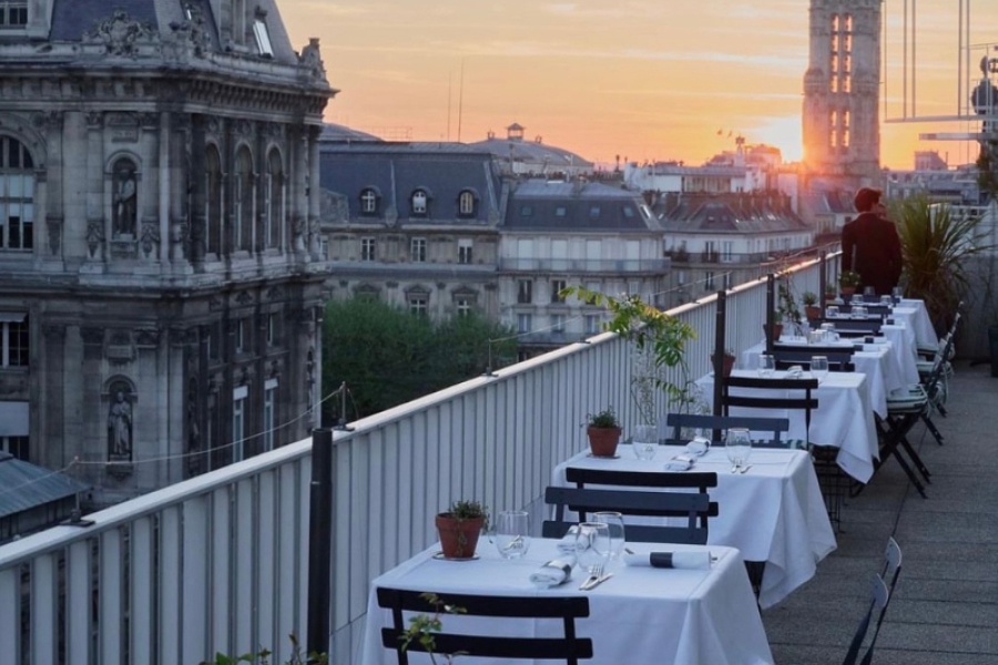 restaurant rooftop Marais Paris